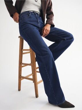 Abercrombie & Fitch Dark Blue Wide-Leg Jeans